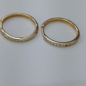 ARETES ARRACADAS C CIRCONIAS 14K 1.8 GR (NUEVO)