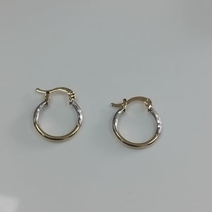 ARETES ARRACADAS COMBINADAS 14K 1.2 GR (NUEVO)