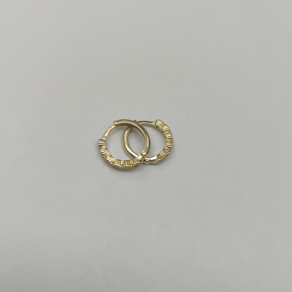 ARETES ARRACADA C CIRCONIAS 14K 2 GR (NUEVO)