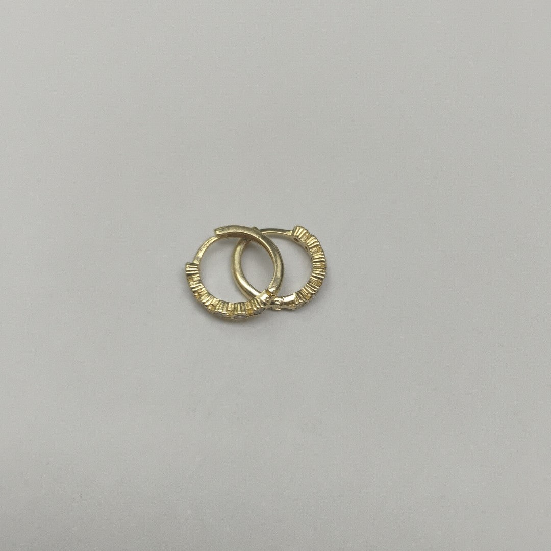 ARETES ARRACADA C CIRCONIAS 14K 2 GR (NUEVO)