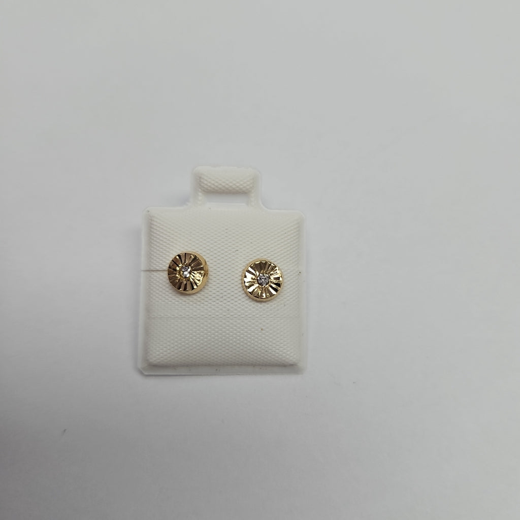 BROQUELES BROQUEL FIG BOTON C CIRCONIA 14K 0.2916 GR (NUEVO)