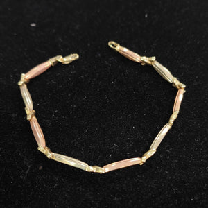 PULSERA ORO COMBINADO 14 K 4,80 GRMS (SEMINUEVO)
