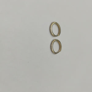 ARETES HUGGIES C CIRCONIA 14K 1.7 GR (NUEVO)