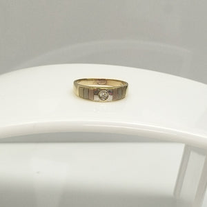 ANILLO ORO COMBINADO 10 K 2,80 GRMS (SEMINUEVO)