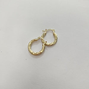 ARETES TEJIDO ARRACADAS ASTRIADAS 14K 2 GR (NUEVO)