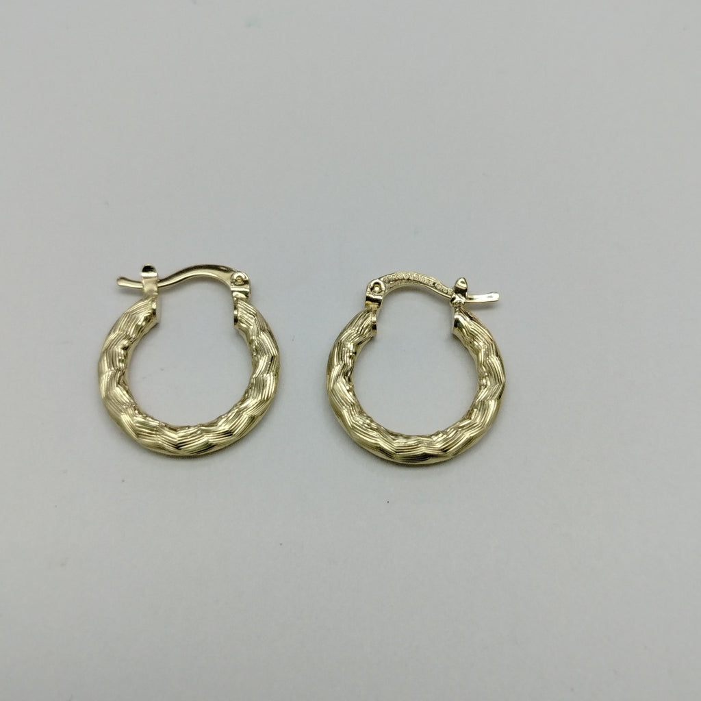 ARETES TEJIDO ARRACADAS ASTRIADAS 14K 2 GR (NUEVO)