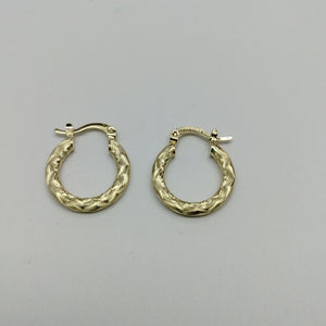 ARETES TEJIDO ARRACADAS ASTRIADAS 14K 2 GR (NUEVO)
