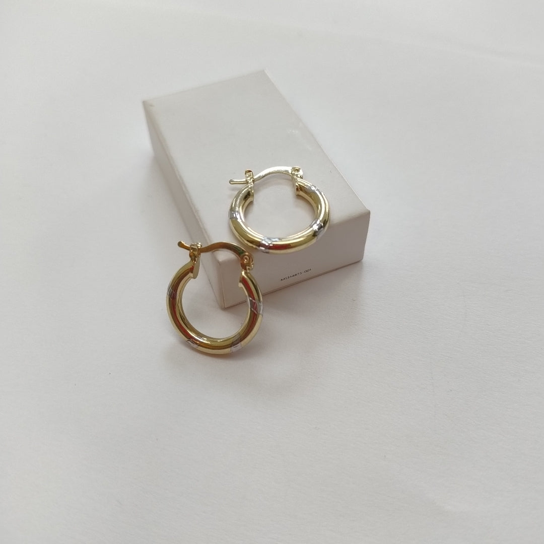 ARETES ARRACADAS COMBINADAS 14K 1.7 GR (NUEVO)