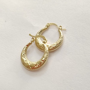ARETES ARRACADAS HUECAS 14K 1.8 GR (NUEVO)