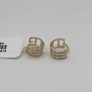 ARETES HUGGIES C CIRCONIA 14K 2.2 GR (NUEVO)