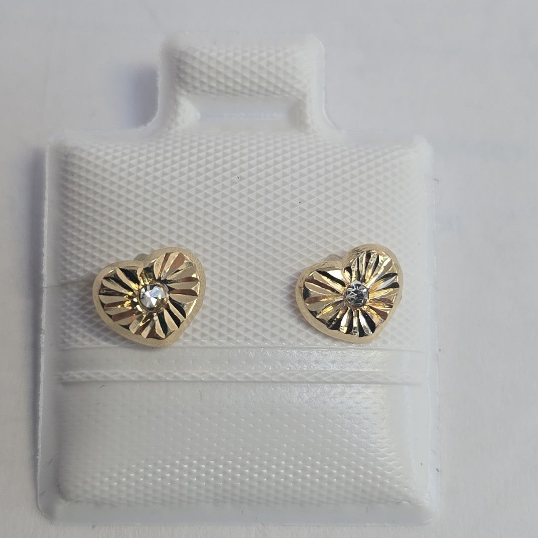 BROQUELES BROQUEL FIG CORAZON C CIRCONIA 14K 0.2603 GR (NUEVO)