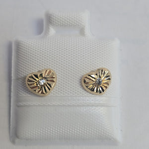 BROQUELES BROQUEL FIG CORAZON C CIRCONIA 14K 0.2603 GR (NUEVO)