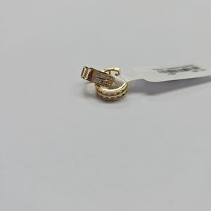 ARETES HUGGIES C CIRCONIAS 14K 1.8 GR (NUEVO)