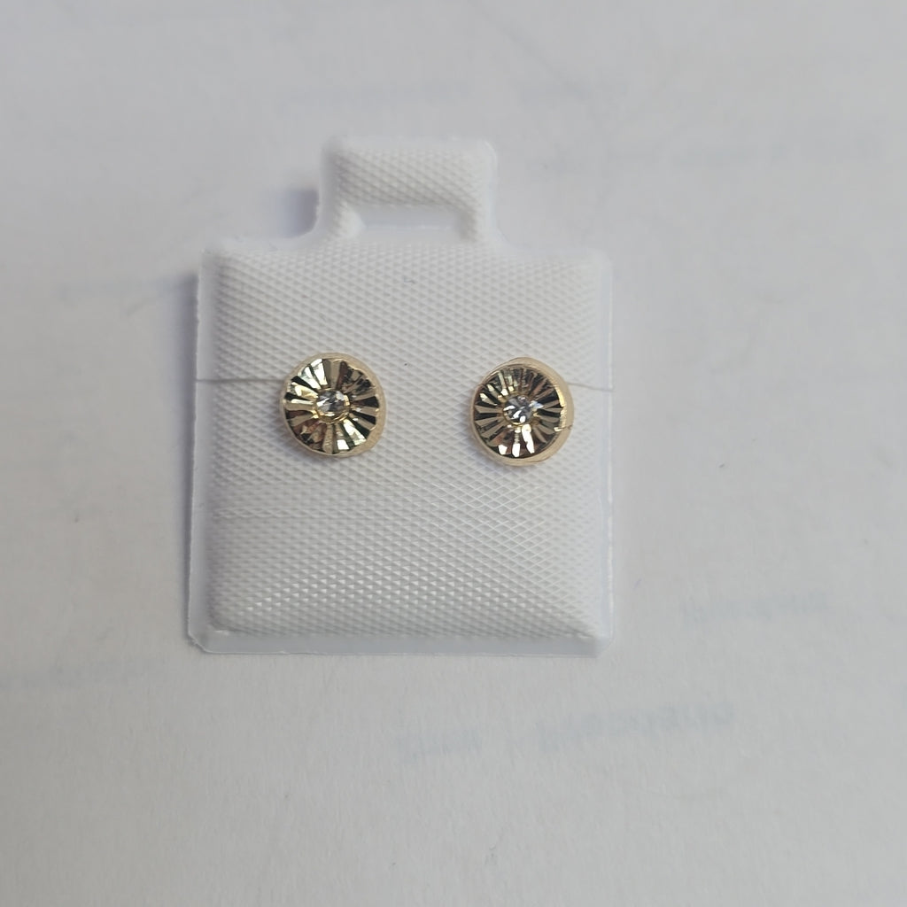 BROQUELES BROQUEL FIG BOTON C CIRCONIA 14K 0.2916 GR (NUEVO)