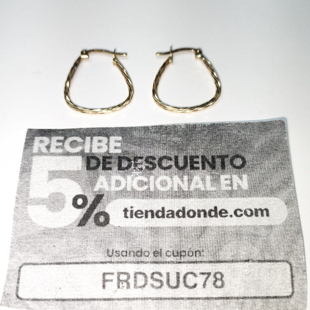 ARRACADAS PAR ORO 8 K 1.1 GRMS (SEMINUEVO)