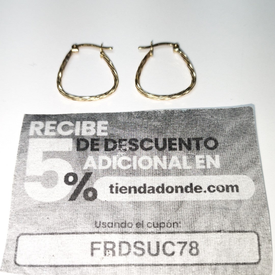 ARRACADAS PAR ORO 8 K 1.1 GRMS (SEMINUEVO)