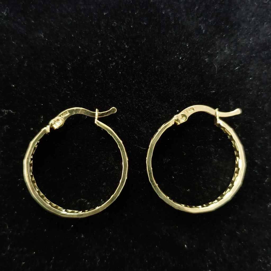 ARETES ARRACADA CON GRECAS 14K 2.1 GR (NUEVO)