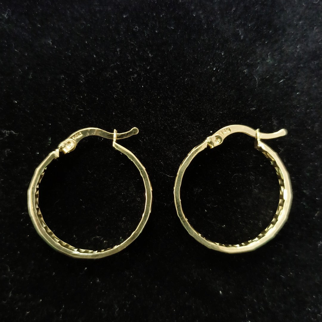 ARETES ARRACADA CON GRECAS 14K 2.1 GR (NUEVO)
