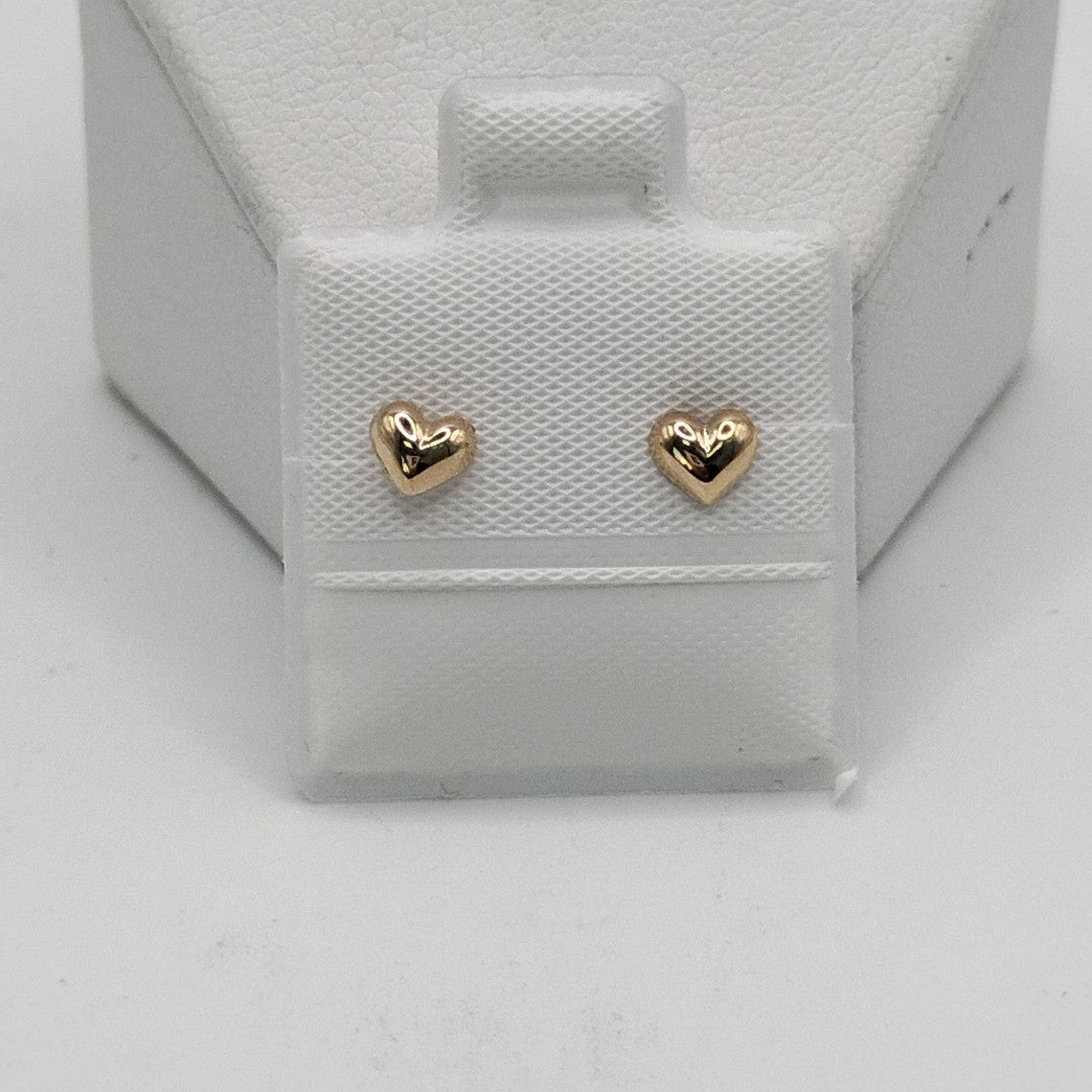 BROQUELES BROQUEL FIG CORAZON LISO 14K 0.1987 GR (NUEVO)