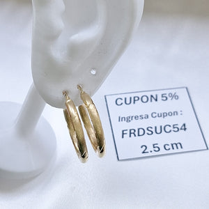 ARRACADAS PAR ORO 14 K 2,40 GRMS (SEMINUEVO)