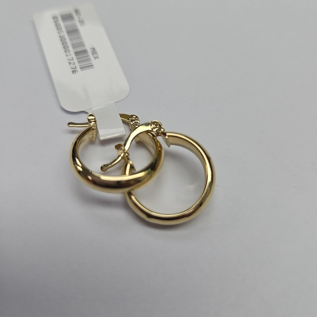 ARETES ARRACADA LISA 14K 1.6 GR (NUEVO)