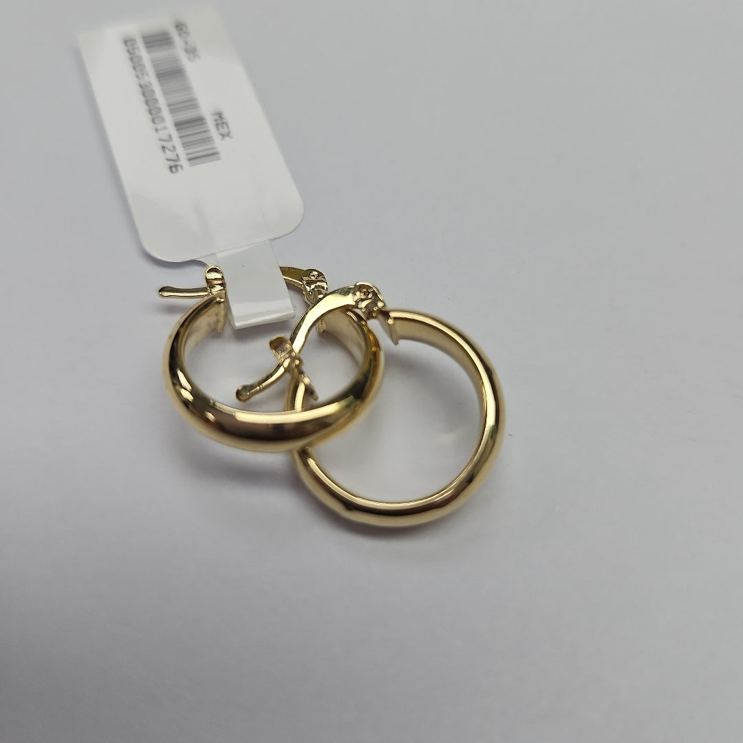 ARETES ARRACADA LISA 14K 1.6 GR (NUEVO)