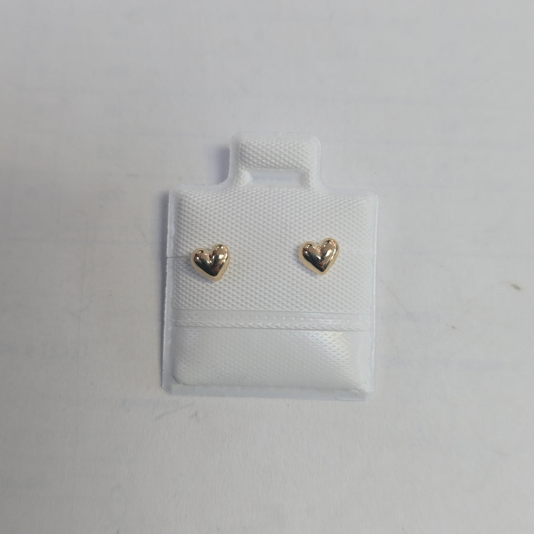 BROQUELES BROQUEL FIG CORAZON LISO 14K 0.1987 GR (NUEVO)