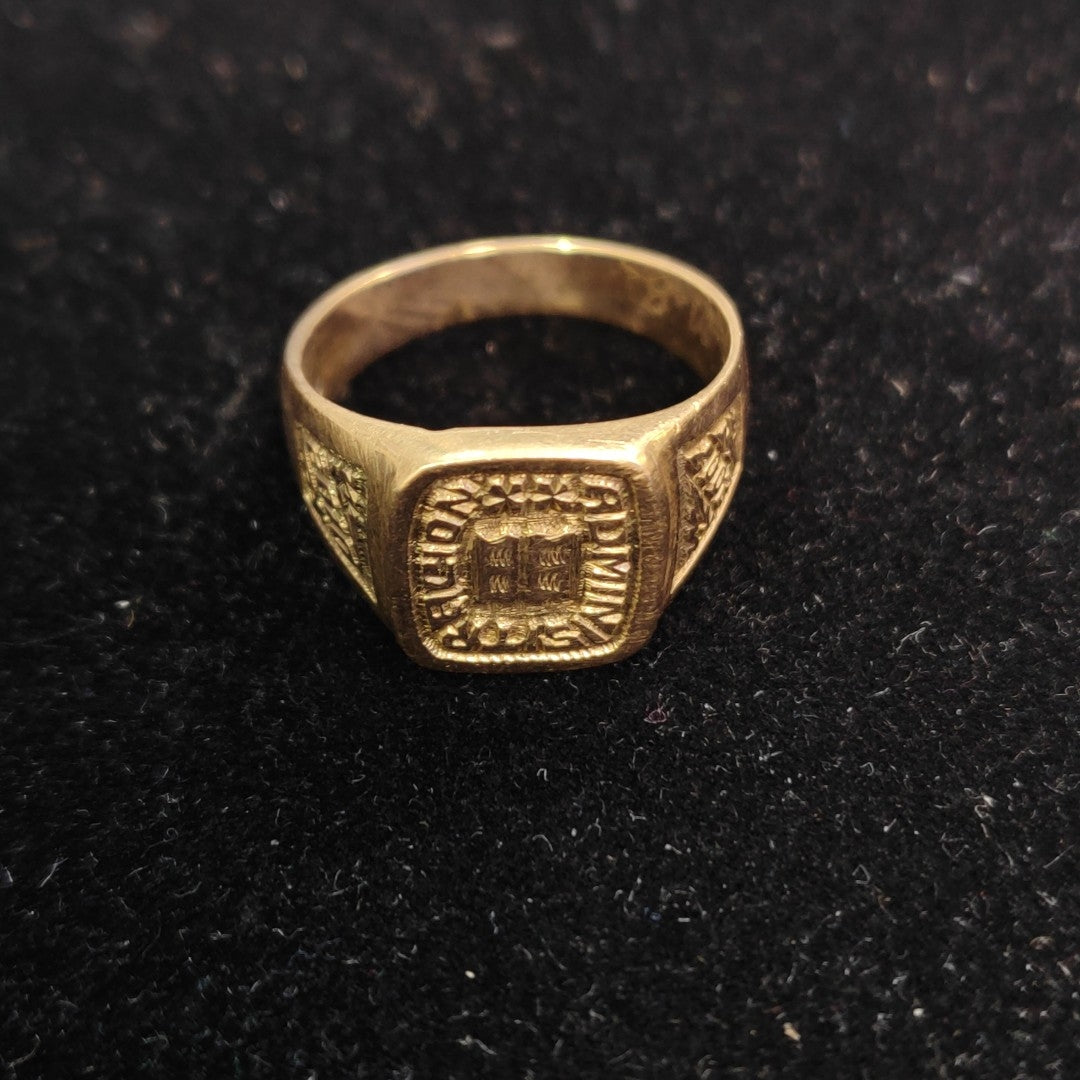 ANILLO DE GRADUACIÓN ORO 10 K 5.9 GRMS (SEMINUEVO)