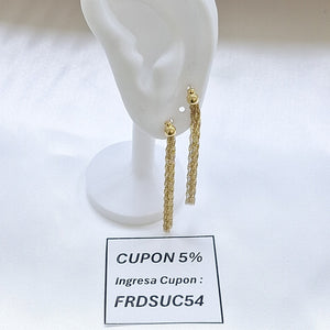 BROQUELES PAR ORO 14 K 2,30 GRMS (SEMINUEVO)