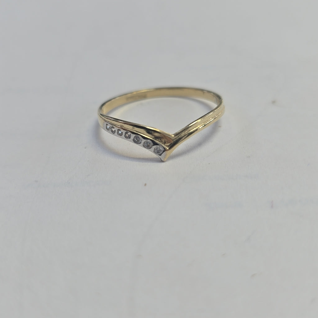 ANILLOS CON CIRCONIAS 14K TALLA 9 1.1 GR (NUEVO)