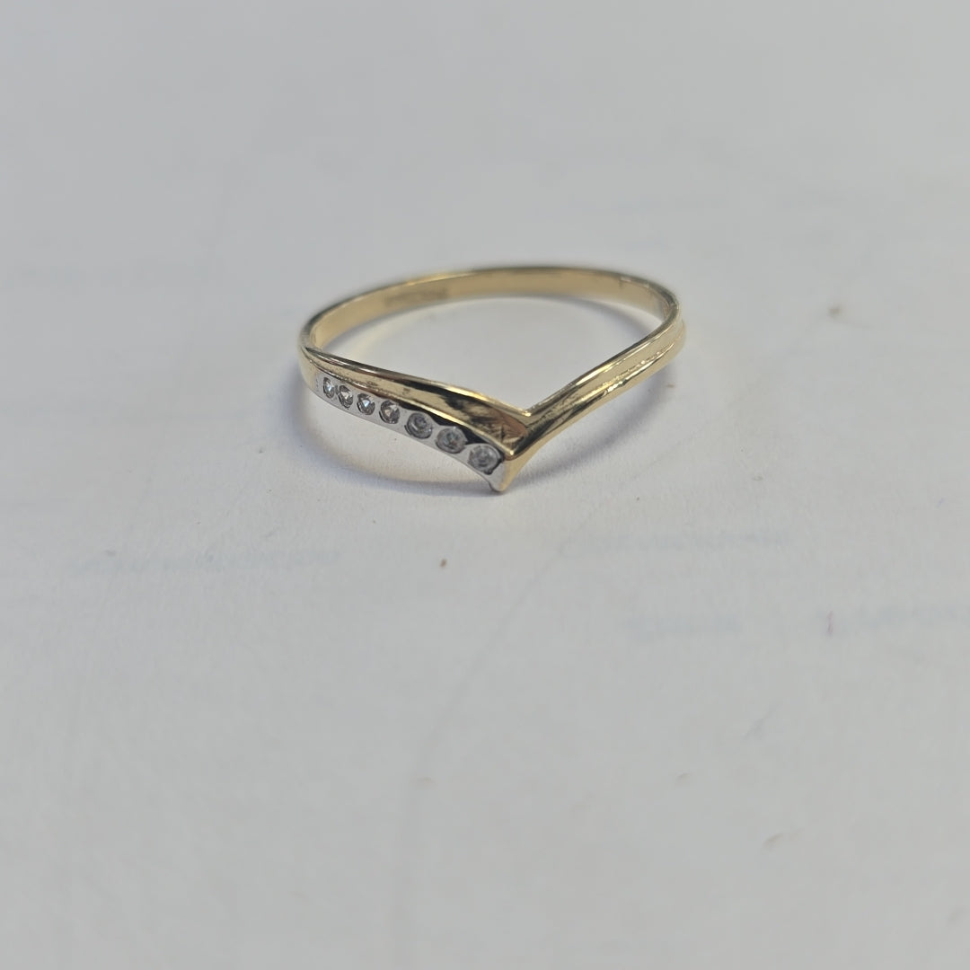 ANILLOS CON CIRCONIAS 14K TALLA 9 1.1 GR (NUEVO)