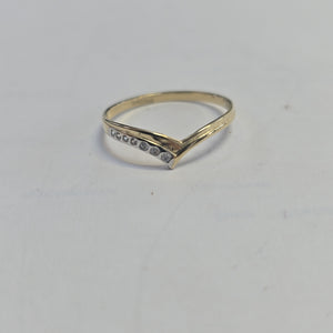 ANILLOS CON CIRCONIAS 14K TALLA 9 1.1 GR (NUEVO)