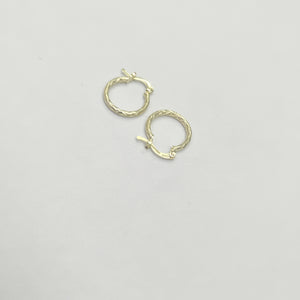 ARETES ARRACADAS TRENZADAS 14K 18 1.6 GR (NUEVO)