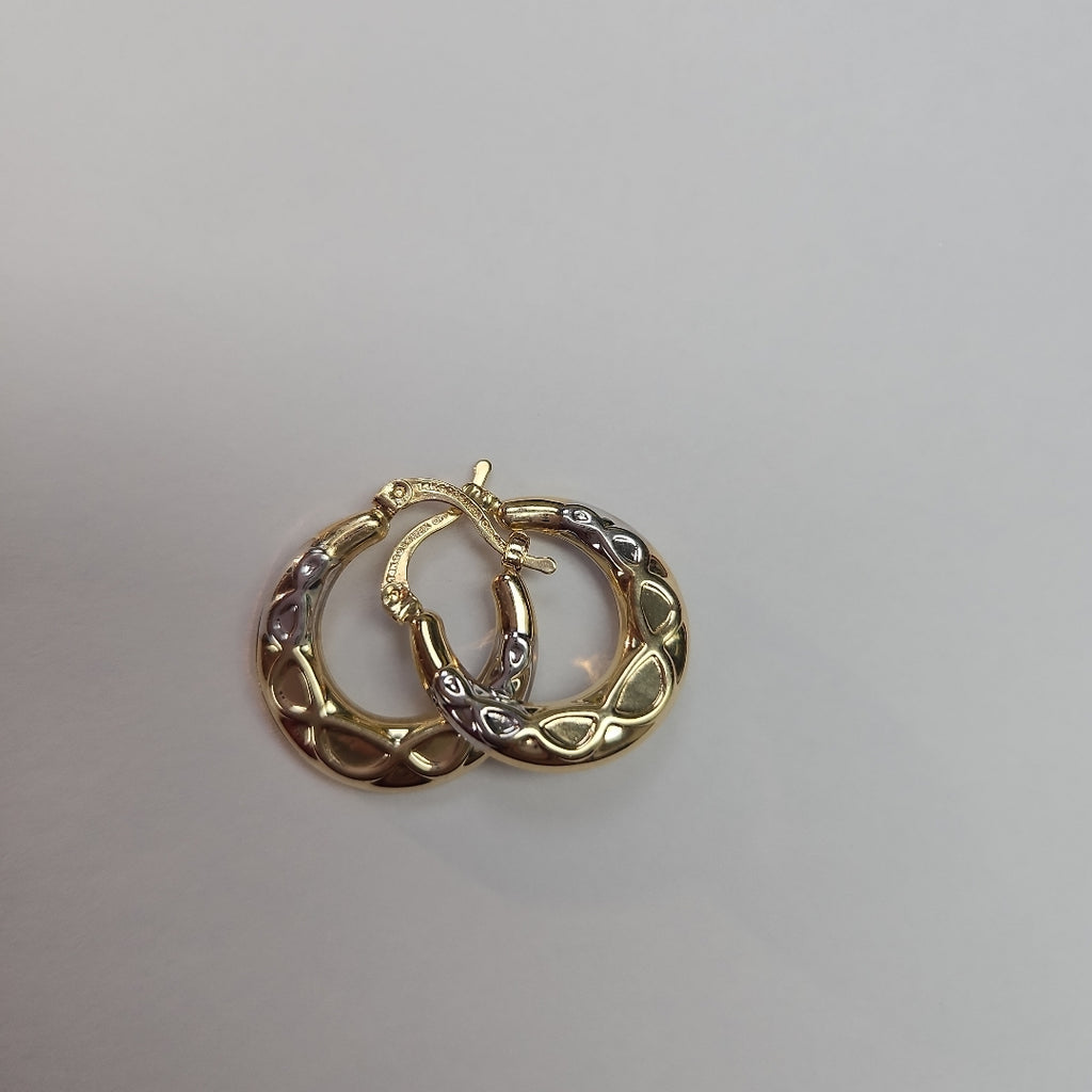 ARETES ARRACADAS COMBINADAS CON INFINITO 14K 2.3 GR (NUEVO)