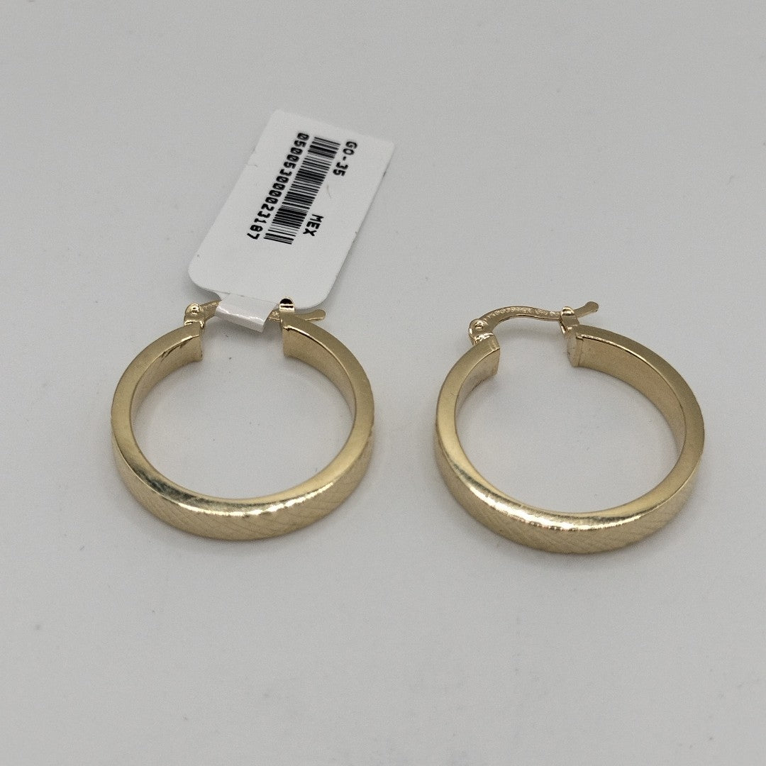 ARETES TEJIDO ARRACADAS FACETADAS 14K 2.9 GR (NUEVO)