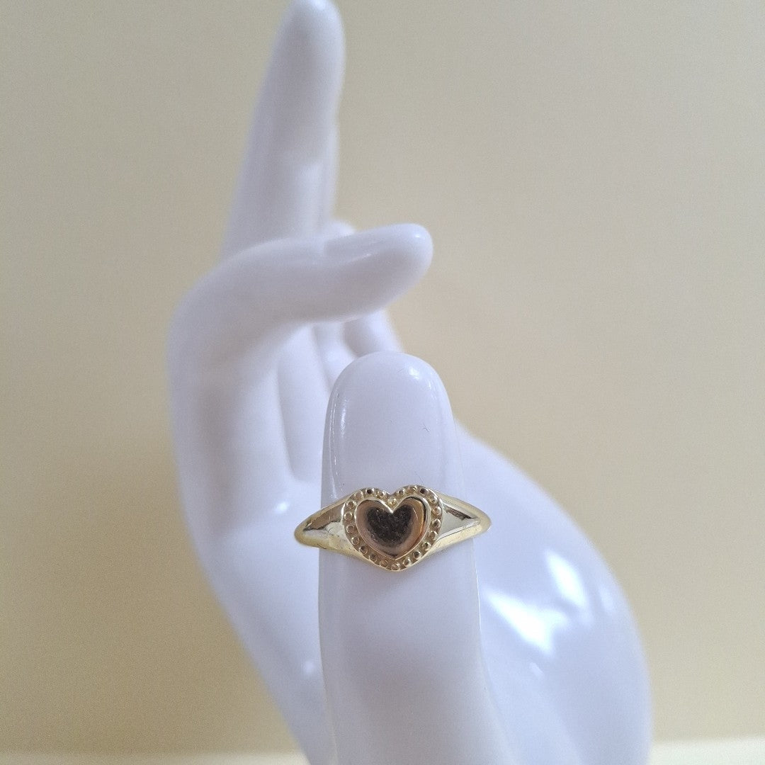 ANILLOS ANILLITO FIG CORAZON 10K TALLA 9 1.7 GR (NUEVO)