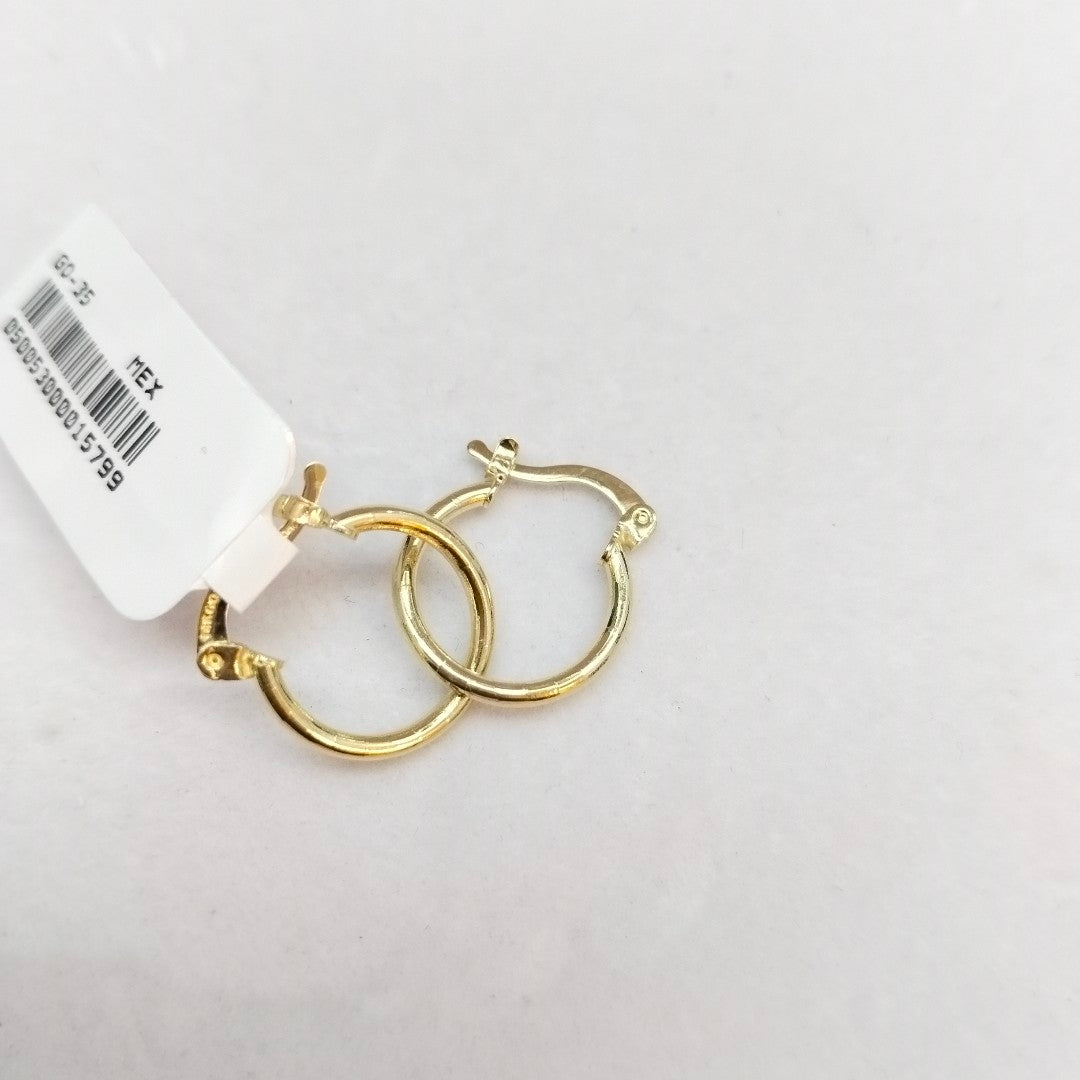 ARETES ARRACADAS ESTRIADAS 14K 1.4 GR (NUEVO)