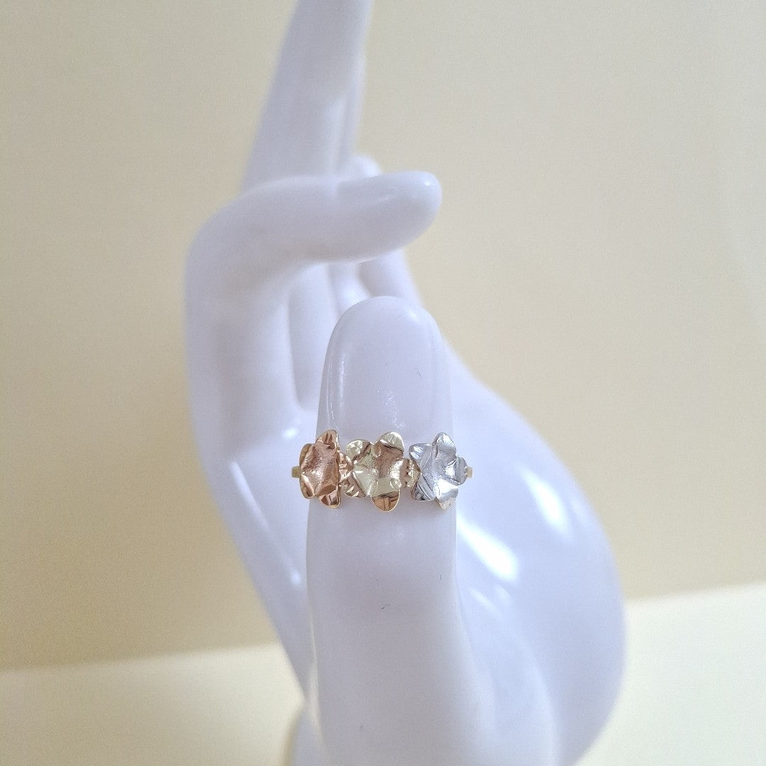 ANILLOS ANILLITO FIG FLORES 10K TALLA 9 1.3 GR (NUEVO)
