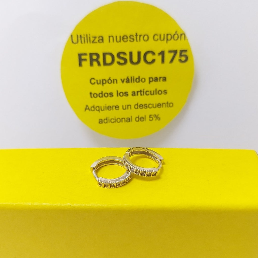 ARETES ARRACADAS CON CIRCONIAS 10K 1.2 GR (NUEVO)