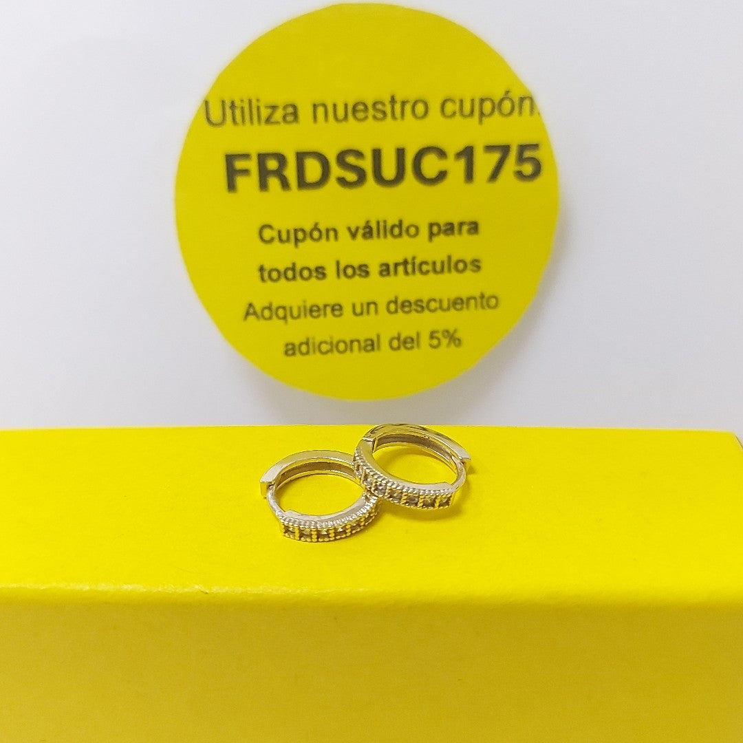 ARETES ARRACADAS CON CIRCONIAS 10K 1.2 GR (NUEVO)