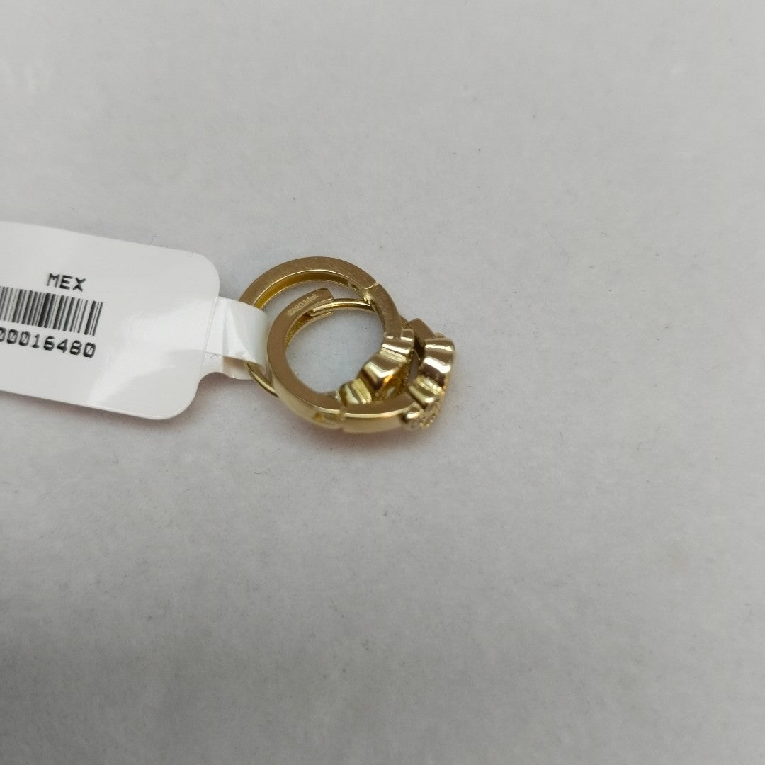 ARETES ARRACADAS CON CIRCONIAS Y PDRAS COL 14K 3.3 GR (NUEVO)