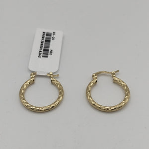 ARETES ARRACADAS LABRADAS 14K 2.1 GR (NUEVO)