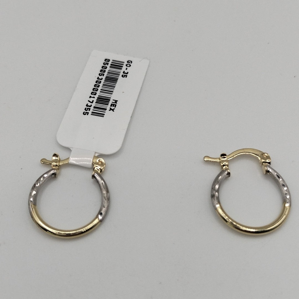 ARETES ARRACADAS COMBINADAS 14K 1.1 GR (NUEVO)