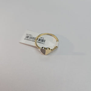 ANILLO ANILLITO FIG CORAZON C CIRCONIAS 14K 7 TALLA 1.6 GR (NUEVO)