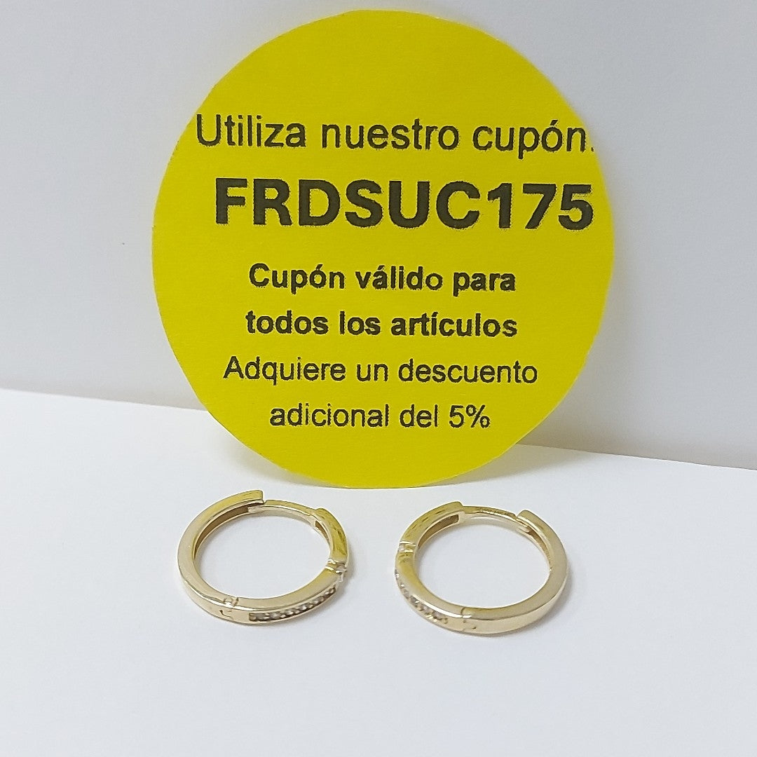 ARETES ARRACADAS LISAS 14K 2.3 GR (NUEVO)