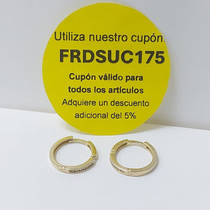 ARETES ARRACADAS LISAS 14K 2.3 GR (NUEVO)
