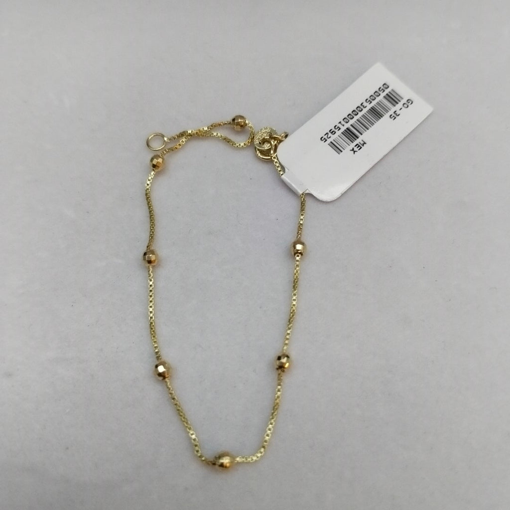 PULSERA ESPECIAL CON BOLITAS 14K 18 CM 1.4 GR (NUEVO)
