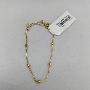 PULSERA ESPECIAL CON BOLITAS 14K 18 CM 1.4 GR (NUEVO)