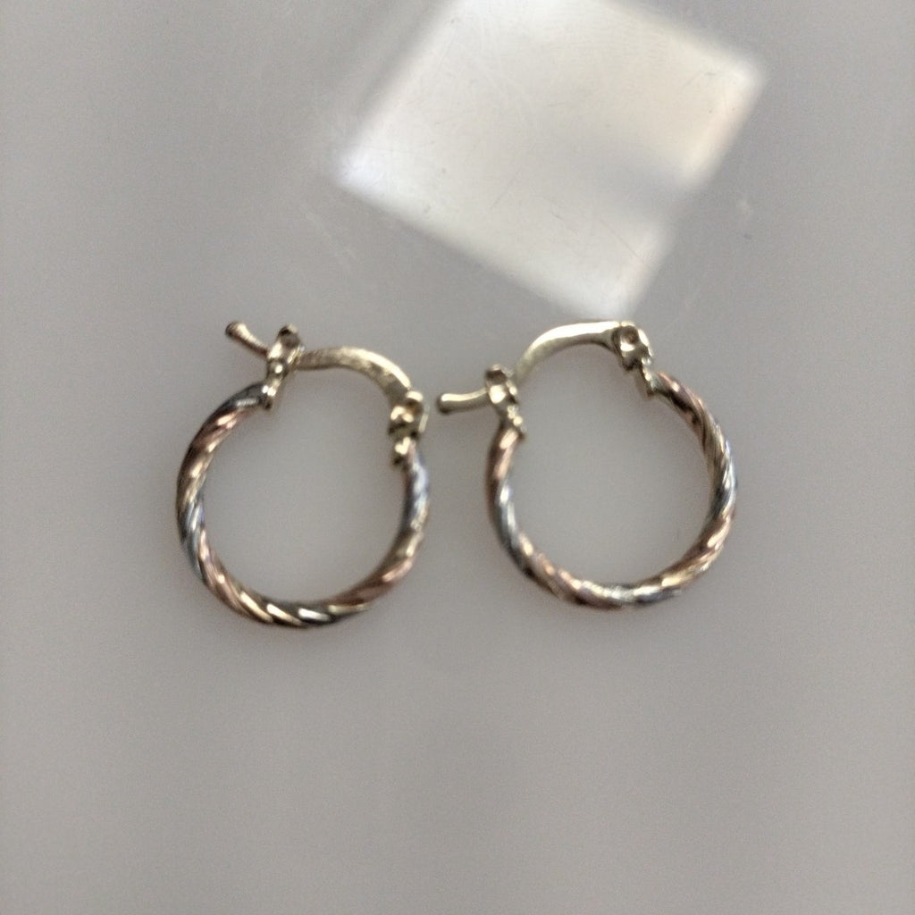 ARETES ARRACADAS COMBINADAS 14K 2 GR (NUEVO)