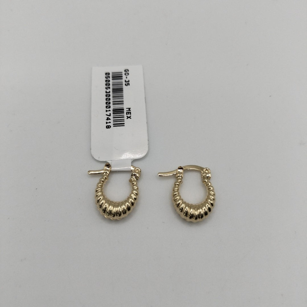 ARETES ARRACADA ESTRIADAS 14K 1.1 GR (NUEVO)